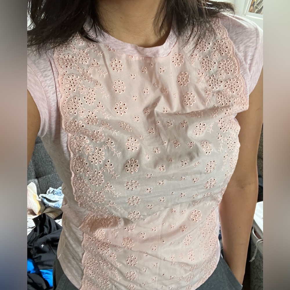 JCREW Sleeveless Pink Floral Blouse Top size XS